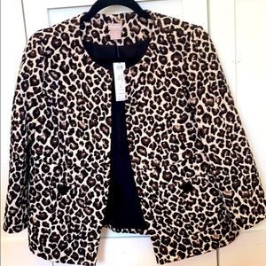 Chico’s leopard jacket NWT